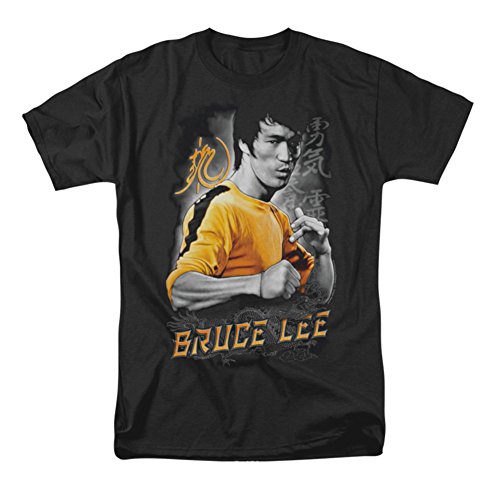 Bruce LeeMen's Yellow Dragon T-Shirt Black