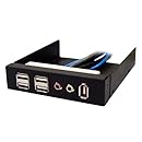 SilverStone FP32B Aluminum 3.5-Inch Drive Bay with USB X 4 + E1394 (Black)