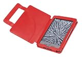 DURAGADGET Funda/Cubierta Roja de Piel Aut�ntica con Estilo Libro y Cierre Magn�tico para el Nuevo Kindle de Amazon, Wi-Fi, Monitor 6" E Ink