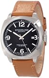 Stuhrling Original Men's 451.3315K1SET Leisure Eagle Square Swiss Quartz Date Leather Strap Set Watch