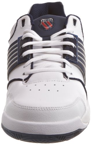 K-Swiss Men's Accomplish Long Sleeve White/Navy Lace Up 01805-109-M 10 UK