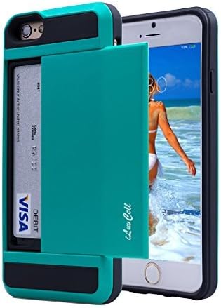 iPhone 6s Plus Wallet Case, iPhone 6 Plus Wallet Case, iLuvCell(TM) Protective Wallet (Credit Card) Cover Case for iPhone 6s/6 Plus 5.5 inch (Teal)