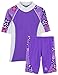 Tuga Girls UPF 50+ Seaside S/S Rash Guard and Jammer Short (UV Sun Protective)