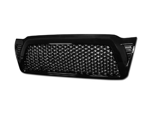 BLACK SPORT VIP MESH FRONT HOOD BUMPER GRILL GRILLE ABS 2005-2011 TOYOTA TACOMA