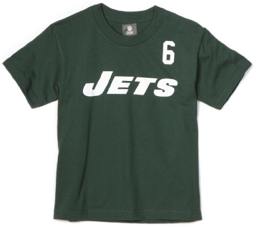 NFL Boys' New York Jets Mark Sanchez 8-20 Name & Number Tee Shirt (Green, Medium)