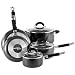 Hamilton Beach 92112 Nonstick Contempo 8 Piece Cookware Set, Black