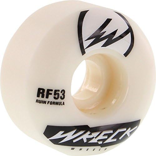 Wreck W2 53mm 101a White Black Skate Wheels by Wreck Wheels