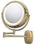 Lighted Wall Mounted 5X to 1X Mirror in Gold