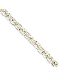 14K D/C Chain Weave with Oval Links Bracelet Length 7.25"