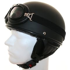 Oldtimer Motorradhelm mit Brille Gr��e L