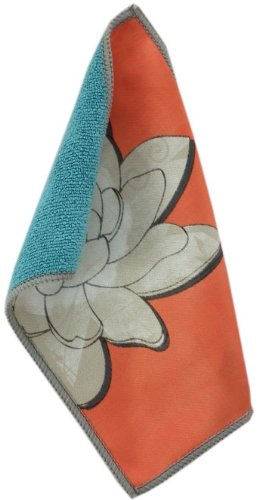 Toddy Gear Moat Float 5 x 7 Inch Premium Microfiber Smart Cloth, for iPad and Touch Screen Cleaning - Retail Packaging - Orange/Blue/Gray, 15X7B1808