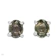Stud Earrings With 1.00ctw Genuine Sapphires Crafted in 925 Sterling silver