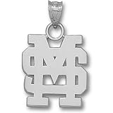 Mississippi State University Interlocking MS Pendant (Silver)