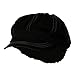 MG Ladies Brushed Canvas newsboy Hat - Black OSFM