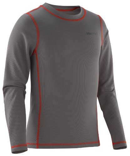 Marmot Kinder Funktionsunterw&auml;sche Boy's DriClime Crew Long Sleeved, gargoyle, S, 10210-1268-3
