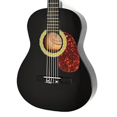 Akustik Gitarre Konzert Klassikgitarre in Schwarz +Design Pickguard Schlagschutz