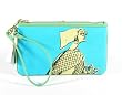 NEW AUTHENTIC COACH BONNIE CASHIN GRAPHIC WRISTLET 42582 (Blue/Green)