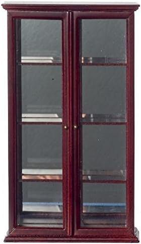 Dollhouse Miniature Tuscan Curio Cabinet Mahogany P3005