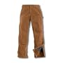 Carhartt B194 Quilt-Lined Washed Duck Dungarees Brown 36W x 34L