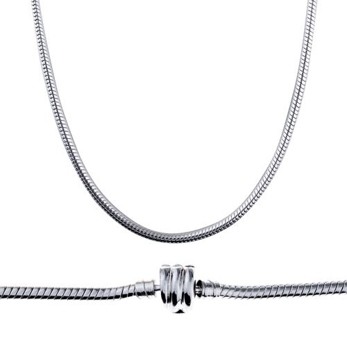 19.7inches Silver Plated Snake Chain For Pendant And Necklace