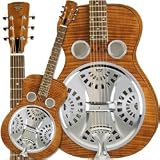 Dobro DWHOUNDLX Hound Dog Deluxe Round Neck Guitar, Brown