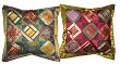 2 Indian Sari Toss Pillow Shams