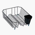 Rubbermaid 6008ARBLA Antimicrobial Small Dish Drainer, Black