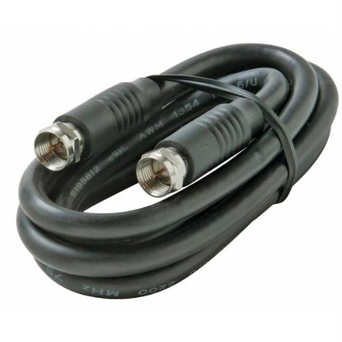 6FT F-f RG6 Patch Cable Blk Premium Retail Blister Pack