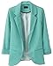 xiaokong Women's Solid Color Open Front Slim Fashion Small Blazer