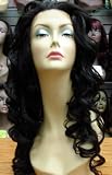 Gorgeous New Synthetic 20" Front Lace Wig Curly 1b Off Black