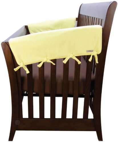 Trend Lab Wide Cribwrap Rail Cover for Crib Sides, Yellow Fleece