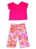 Rubbies - Girls Short Sleeved Capri Set, Fuschia, Orange