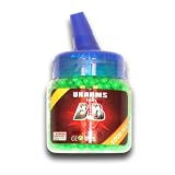 6 BOTTLES OF AIRSOFT BB'S - ORANGE OR GREEN