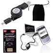 AT&T Samsung Galaxy S2 Skyrocket Retractable Micro USB Data Cable, extends 30 inches with Antenna Booster & Carry Pouch