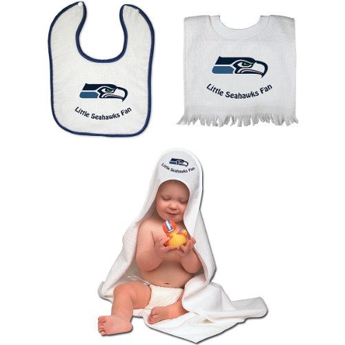 Mcarthur Seattle Seahawks Toddler Bib And Bath Set