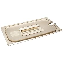 Carlisle 1047113 Amber 12-3/4-Inch TopNotch One-Third Size Handled Notched Lid (Case of 6)