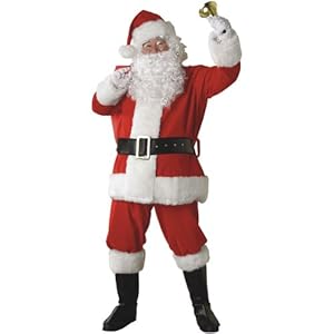 Rubie's Costume Men's Deluxe Regal Santa Claus Suit,Red,Standard Costume
