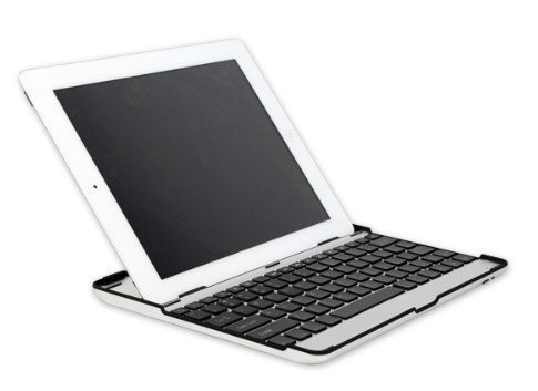 PortaCell Apple iPad 3 Keyboard - 3-in-1 Smart Keyboard Case Cover Stand for Apple The New iPad (iPad 3rd Generation) 16GB 32GB 64GB [Silver Exterior and Black Keys]