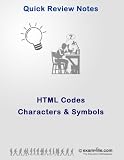 HTML Codes: Characters & Symbols (Quick Review Notes)