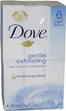 Dove Gentle Exfoliating Moisturizing Cream Beauty Bar 6 x 100g