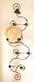 Pack of 2 Swirling Leaf & Vine Wall Mounted Plate Racks