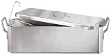 Paderno World Cuisine 27 1/2 Inch x 8 1/4 Inch Stainless Steel Fish Poacher