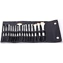 FASH britannique 2011 Brush Set cosmétique Série avec étui en cuir simili, Chèvre, 16 pièces