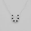 Necklace With 1.20ctw Precious Stones - Genuine Sapphires and Topazes 925 Sterling silver Length 16in
