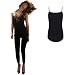 ArTeeCollage Women's Luxury Modal Fitted Ruched Side Black Strap Vest Top S M L