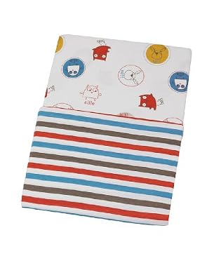 Moose and Bird Jersey Fitted Sheets - 2pk cot
