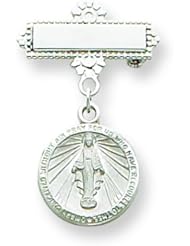 Sterling Silver Miraculous Medal Pin