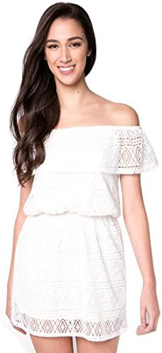 Twenteen Women's Rihiveli Off-Shoulder Dress X-Large White