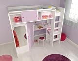 Hochbett inkl. Eckkleiderschrank Daisy