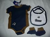 St Louis Rams Baby Infant Creeper 18 Months 3 Piece Set